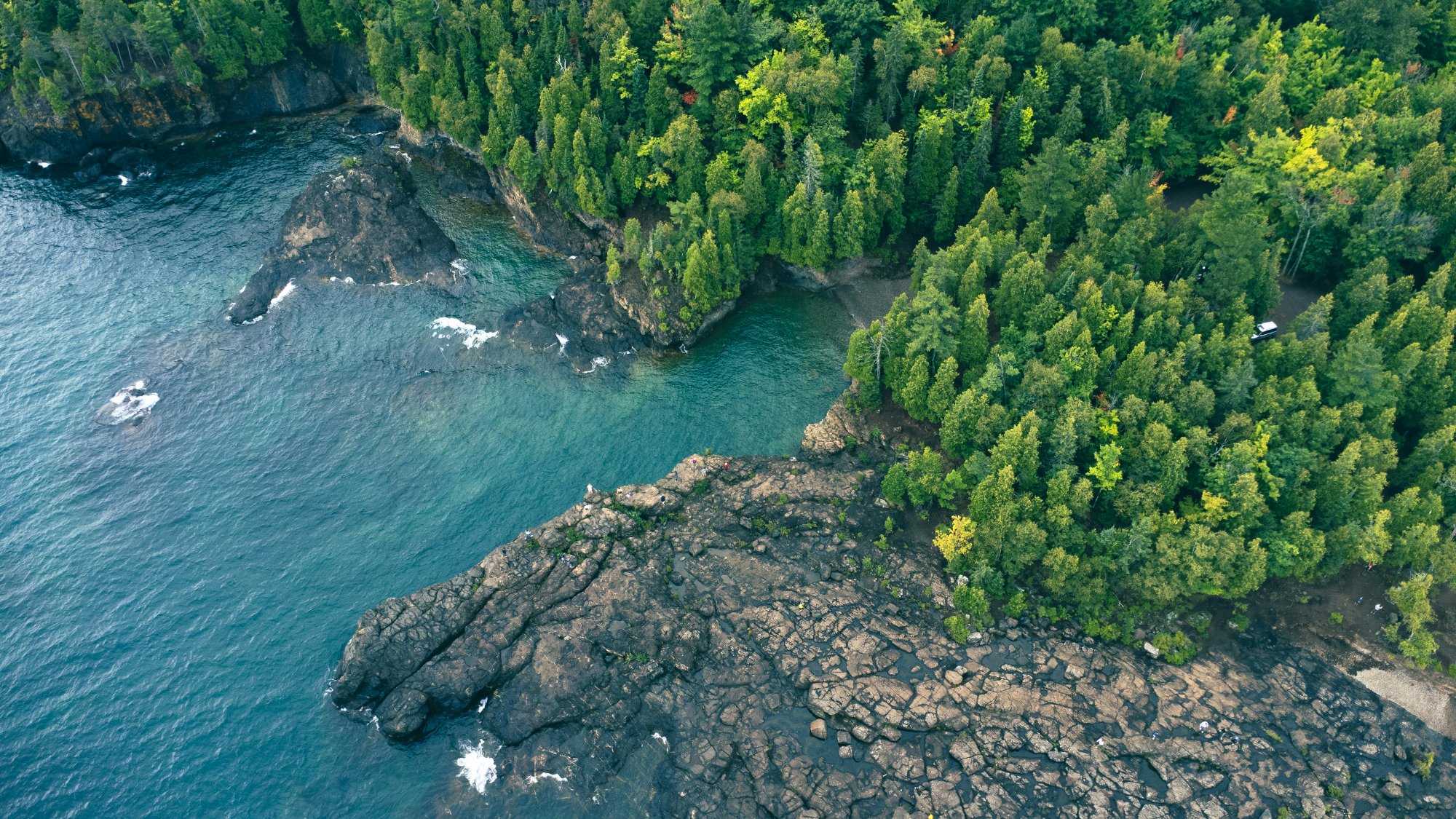 Presque Isle Park aerial view, Marquette Michigan